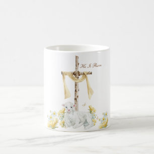 He Is Risen Christian Easter Personalized Coffee Mug