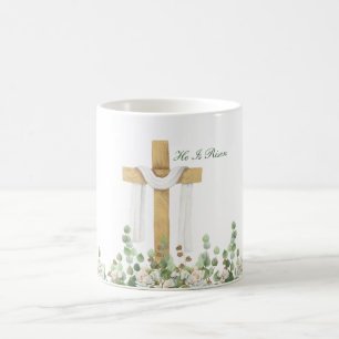 He Is Risen Christian Easter Personalized Coffee Mug