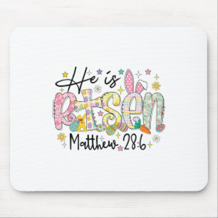 He Is Risen Christian Happy Easter Day Bible Famil Mouse Pad