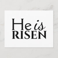 He Is Risen Christian Saying Black White Easter