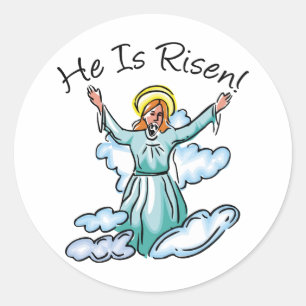 He Is Risen Classic Round Sticker