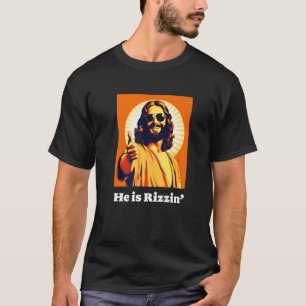 He Is Risen Cool Jesus Rizzin Funny Easter Premium T-Shirt