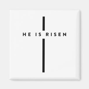 He Is Risen Cross Jesus Easter Day Christians 1 Magnet