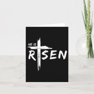He Is Risen Cross Jesus Religious Easter Day Chris Card