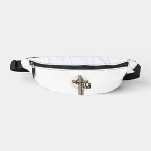 He Is Risen Cross Matthew 28_6 Vintage Christian D Fanny Pack