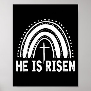He Is Risen Cross Vintage Happy Easter 1 Poster