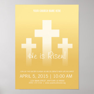 He is Risen! Customizable Easter Sunday Poster