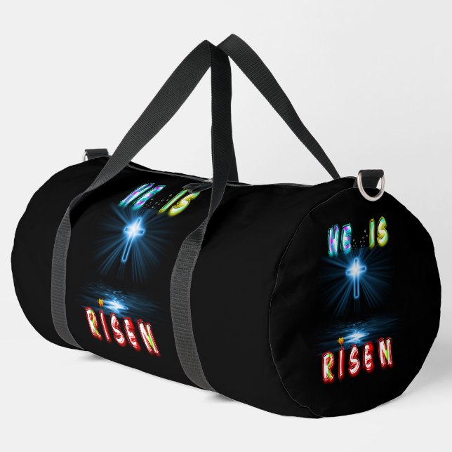 He Is Risen Duffle Bag (Left Corner)