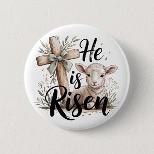 He Is Risen Easter 2 Inch Round Button