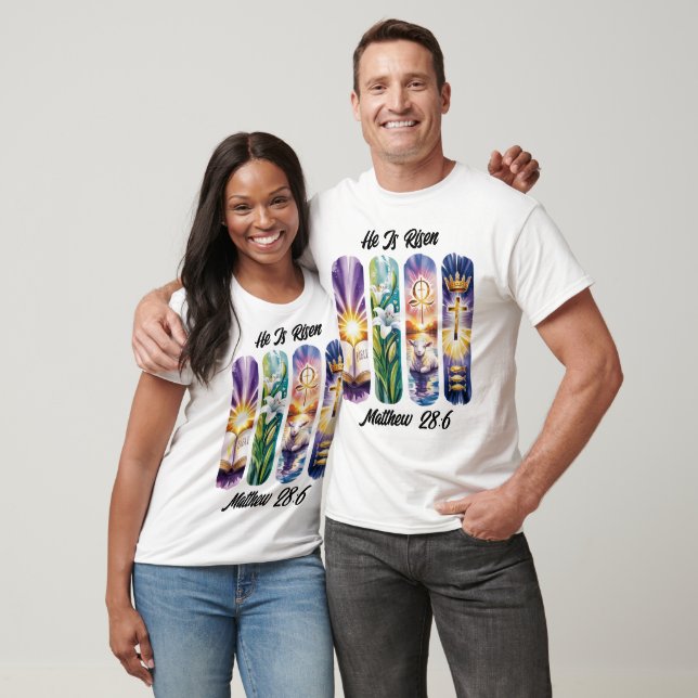 He Is Risen Easter Book T-Shirt (Unisex)