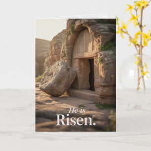 He Is Risen Easter Card  Faith Greeting