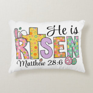 He Is Risen Easter Christian  Accent Pillow
