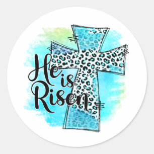 He is Risen Easter Classic Round Sticker