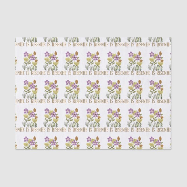 He Is Risen Easter Floral  Tissue Paper (Front)