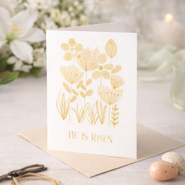 He Is Risen Easter Foil Card (Creator Uploaded)