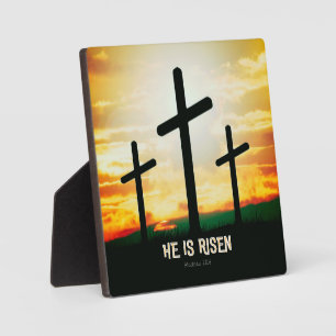 HE IS RISEN - EASTER ILLUSTRATION  PLAQUE