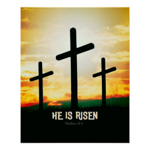 HE IS RISEN - EASTER ILLUSTRATION  POSTER