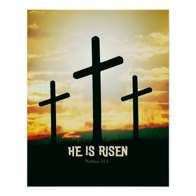 HE IS RISEN - EASTER ILLUSTRATION  POSTER (Front)