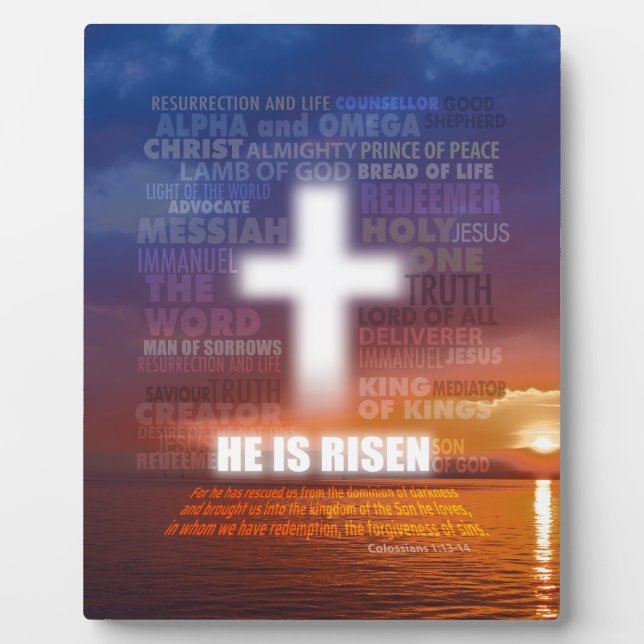 He is Risen - Easter Plaque (Front)