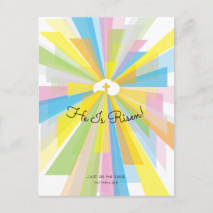 He Is Risen Easter Service Invitation Postcard