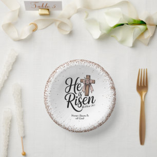 He is Risen! Easter Sunday Paper Plate