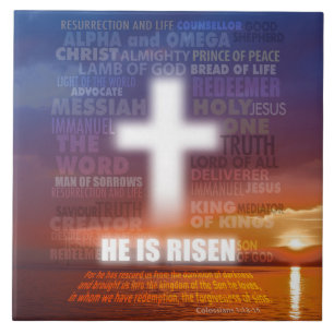 He is Risen - Easter Tile