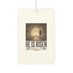 He Is Risen Easter Tomb Cross Vintage Christian Sh Air Freshener