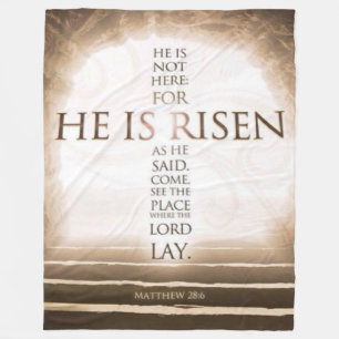 HE IS RISEN FLEECE BLANKET