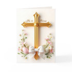 He Is Risen Floral Catholic Cross Religious Easter