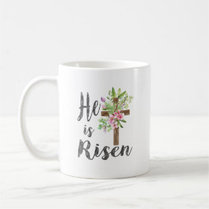 He is Risen Floral Cross Vintage Happy Easter T-Sh Coffee Mug