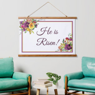 He is risen  hanging tapestry
