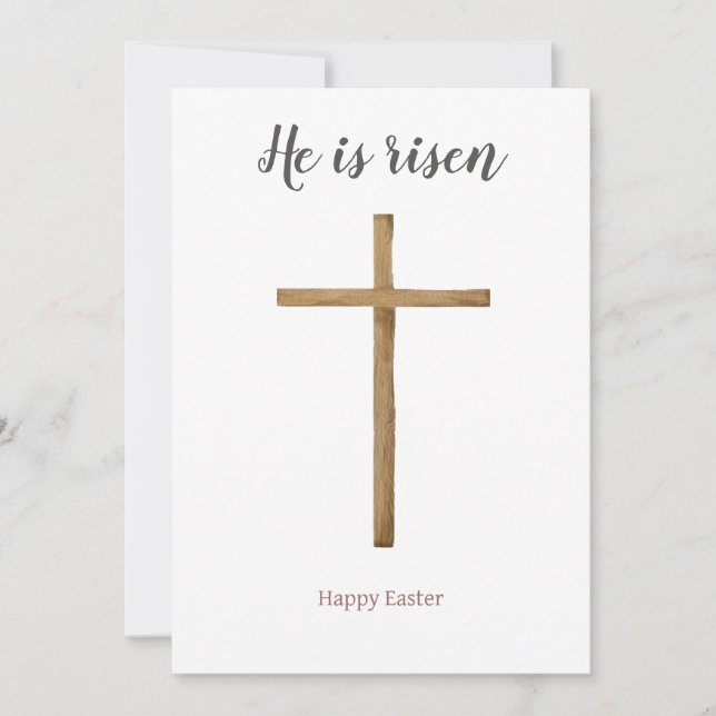 He is risen, Happy Easter to friends, Religious Holiday Card (Front)