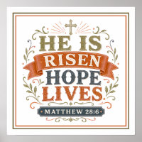 He Is Risen Hope Lives Spiritual Christian Quote