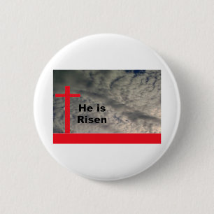 He is Risen into the Clouds 2 Inch Round Button