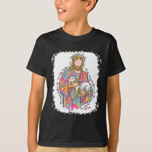 He Is Risen Jesus And Lamb God Happy Easter Christ T-Shirt