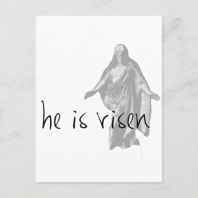 he is risen jesus christ easter lds mormon holiday postcard (Front)