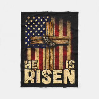 He is risen jesus christian god religious easterHe Fleece Blanket