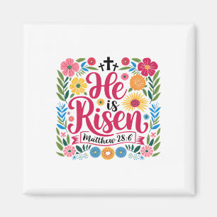 He Is Risen Jesus Christian Happy Easter Bible Ver Magnet
