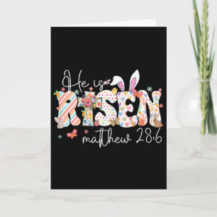 He Is Risen Jesus Christian Happy Easter Day Women Card
