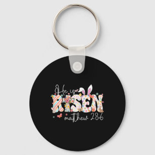 He Is Risen Jesus Christian Happy Easter Day Women Keychain