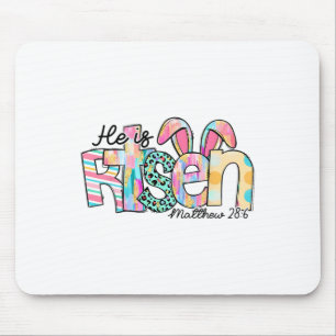 He Is Risen Jesus Christian Happy Easter Kids Wome Mouse Pad