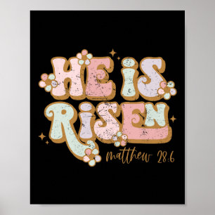 He Is Risen Jesus Christian Happy Easter Kids Wome Poster