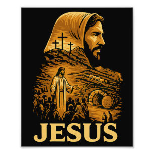 He is Risen Jesus Christian Happy Easter Photo Print