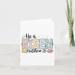 He Is Risen Jesus Christian Happy Easter Women Kid Card