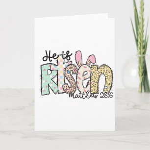 He Is Risen Jesus Christian Happy Easter Women Kid Card