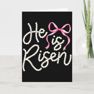 He is risen jesus christian happy easter women kid card