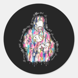 He Is Risen Jesus Christian Happy Easter Women Kid Classic Round Sticker