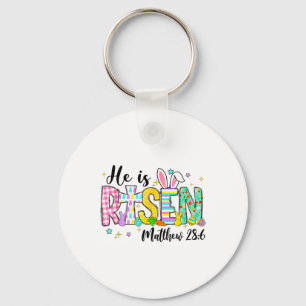 He Is Risen Jesus Christian Happy Easter Women Kid Keychain