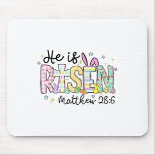He Is Risen Jesus Christian Happy Easter Women Kid Mouse Pad