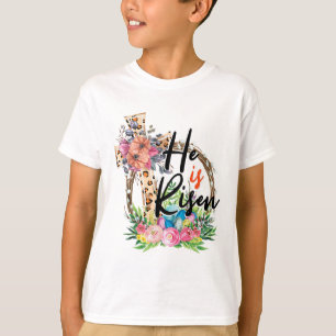 He Is Risen Jesus Christian Happy Easter Women Kid T-Shirt